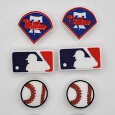 MLB Philadelphia Phillies Baseball Team For Crocs Shoe Charms Jibbitz - 6 Pieces
