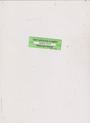 GEORGE STRAIT-BABYS GOTTEN GOOD JUKEBOX TITLE STRIP.FREE SHIPPING IN U S