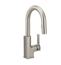 Moen S62308SRS One Handle Pull Down Bar Faucet Spot Resistant Stainless