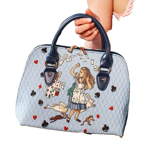 Signare Alice in Wonderland Nothing Cards Tapestry Convertible Shoulder Grab Bag
