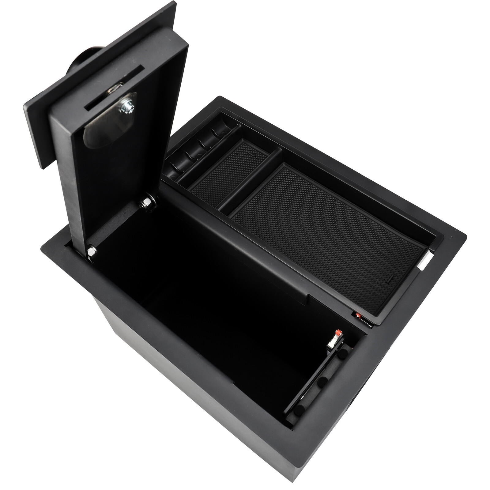 Hidden Car Gun Center Console Safe Box w/ Lock & LED For 2014-2021 Toyota Tundra