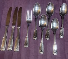 9 Piece Imperial Stainless Spoon Fork & Butter Knives Lot