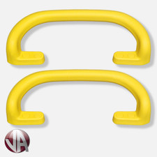2 x Large Steel Core Yellow Grab Pull Handle Trailer Horsebox Taxi Bus Tractor