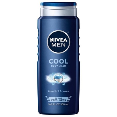 Nivea Men 3 in 1 Body Wash Shower Shampoo Refresh Clean Cool Icy Menthol 16.9oz