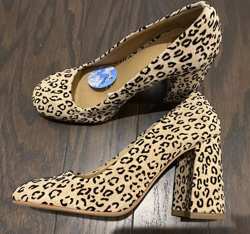 GB Gianni Bini Leopard Block Heels 