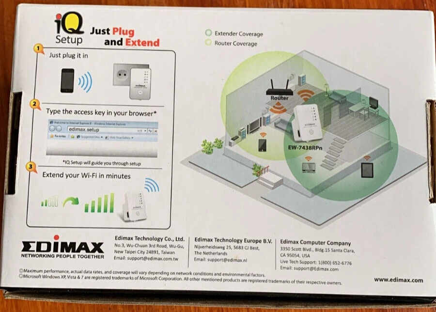 Edimax WiFi Router Range Extender Bridge Access Point EW7438RPn V2 OVP - Bild 4 von 4