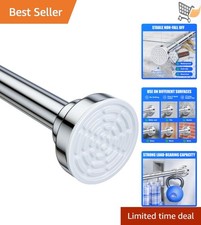 Shower Curtain Rod Stainless Steel Tension Adjustable 32-80 Inch Bathroom Kit...
