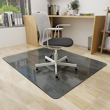 Glsland Office Chair Mat, 46" x 55" Tempered Glass Floor Mat For Office Chair