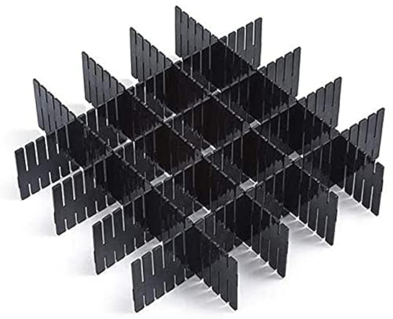 8-Piece DIY Plastic Grid Drawer Dividers - Adjustable Storage Organizer for Drawers