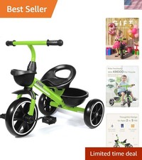 Easy Carry Toddler Tricycle for Children 2-4 Green, No Assembly Required