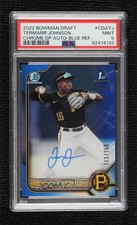 2022 Bowman Draft Chrome Pick Blue Refractor Termarr Johnson PSA 9 Auto 15wb