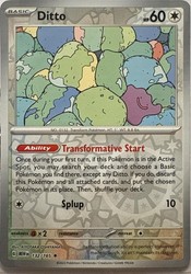 Ditto 132/165 Reverse Holo Rare - Scarlet & Violet 151