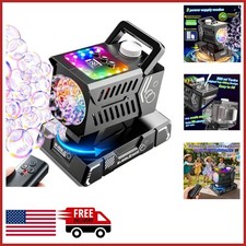 Bubble Machine with Remote Control for Kids Parties  Weddings, Rechargeable