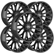 Set Of 5 Cali Off-road 9119 Evoke 22x10 6x5.5 -19mm Gloss Black Wheels Rims Set Of 5 Cali Off-road 9119 Evoke 22x10 6x5.5 -19mm Gloss Black Wheels Rims