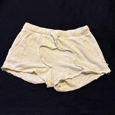 Z Supply Shorts Women s Small Yellow Drawstring Elastic Waist Pockets