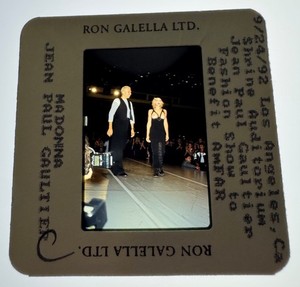 Madonna (Topless) Fashion Show Vintage 35MM Slide by Ron Galella