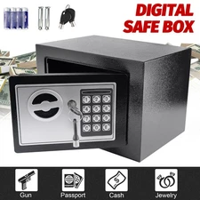 New Small Black Digital Electronic Safe Box Keypad Lock Home Office Hotel Gun