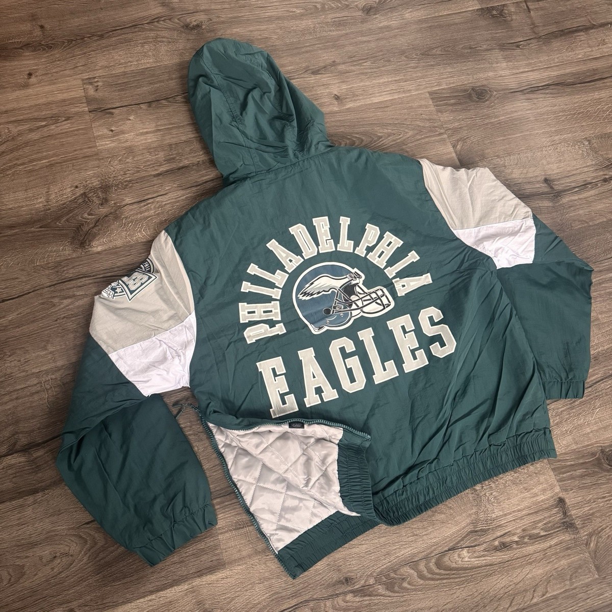 NEW - Philadelphia Eagles Sideline Anorak Half-Zip Hooded Jacket