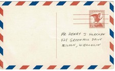 USA 1963 Postal Stationery Postcard HG 4 used Ganzsache Postkarte AirMail