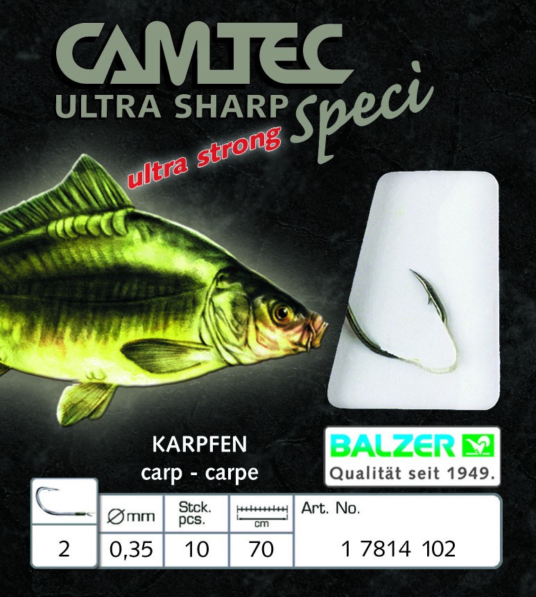 Balzer Camtec Speci Karpfen - Extra stark 70 cm fertig gebundene Vorfachhaken 1990₽