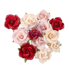 Prima Marketing Frank Garcia Paper Flowers 12/Pkg-Shades Of Sweet, Cherry Sweet