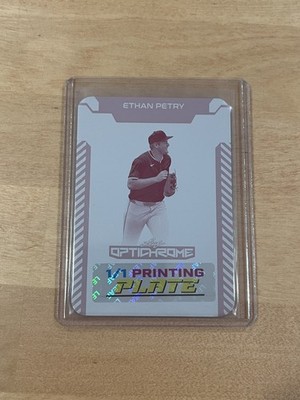 Ethan Petry 2025 Leaf Optichrome Baseball 1/1 Printing Plate