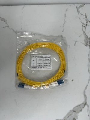 OS2 LC to LC Fiber Optic Patch Cable Single Mode Duplex  Yellow 9/125 SMF 5m