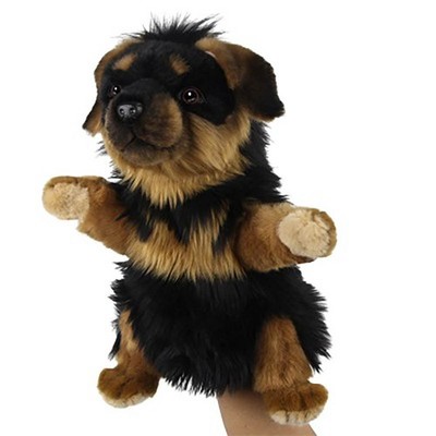 German Shephard Puppy Puppet - Hansa Dog Realistic Stuffed Plush Soft Toy 27cm