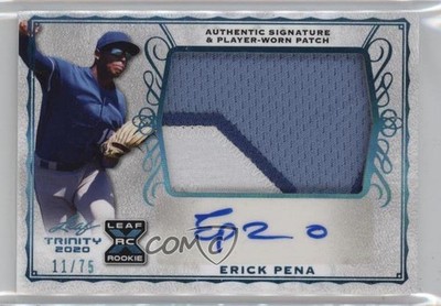 2020 Leaf Trinity Patch Platinum 11/75 Erick Pena #PA-EP1 Patch Auto 1q2