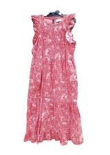 UNIVERSAL THREAD RUFFLE SLEEVE MAXI A-LINE DRESS WOMEN S RED FLORAL PRINT TIERED