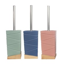 Porta scopino bagno shabby con manico in acciaio, colori assortiti