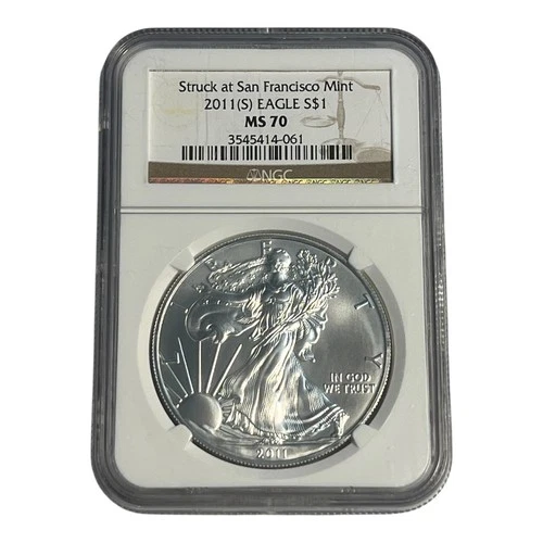 2011-(S) Silver Eagle $1 MS 70 NGC Struck at San Francisco Mint 2A