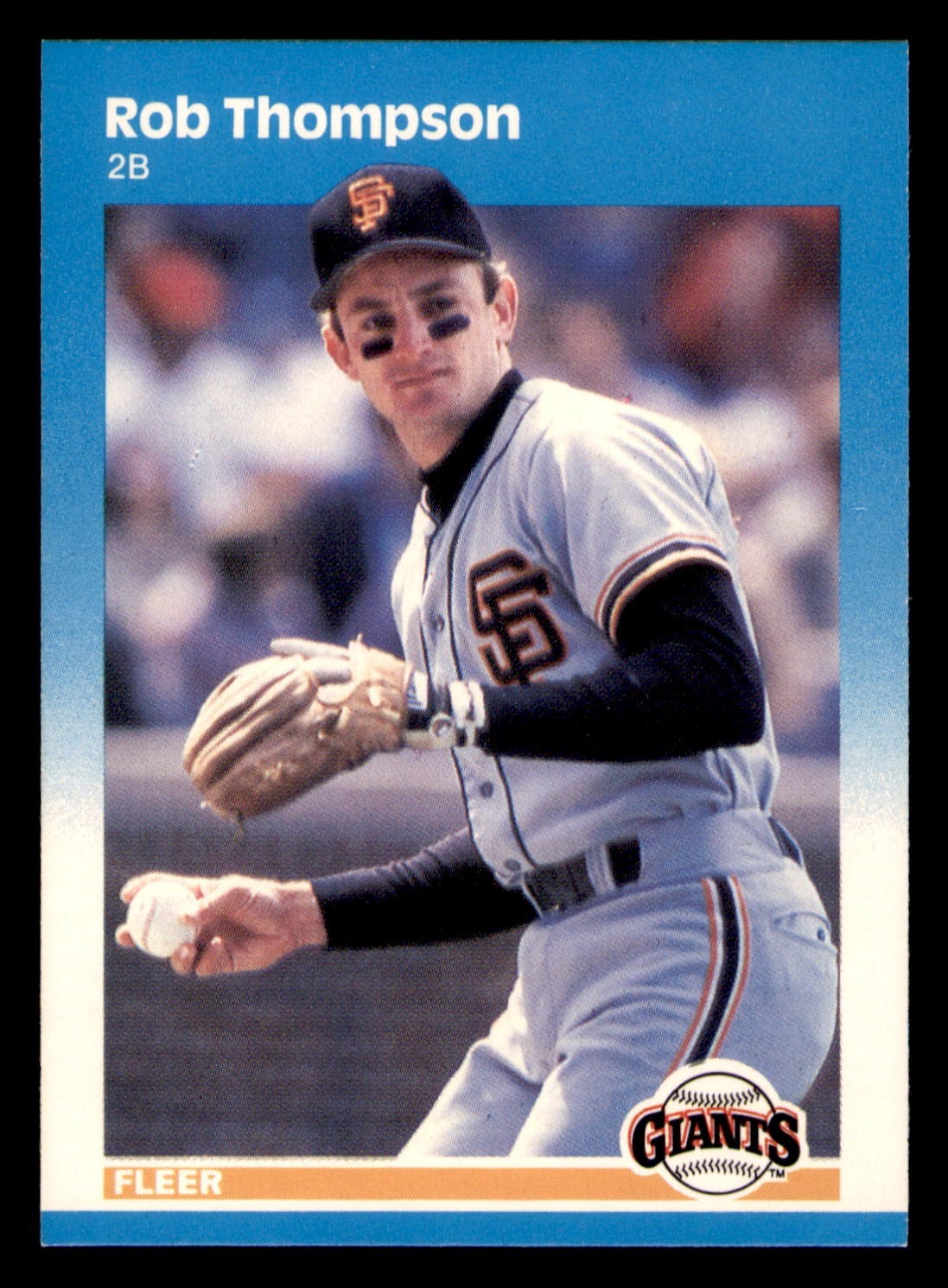 1987 Fleer #285 Rob Thompson Giants RC