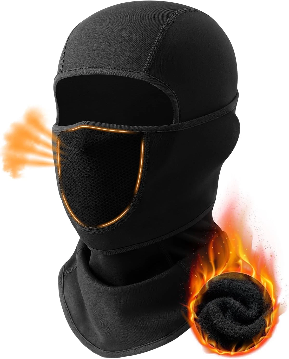 Balaclava Face Ski Mask with Movable Design for Men Women-Fleece Winter Face Cov