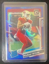 2023 Panini Donruss Optic Michael Wilson #204 Blue Hyper Prizm RC Rated Rookie