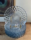 VTG SET OF 10 ANCHOR HOCKING “Blue Sapphire” Bubble Bread & Butter Plates 6.75”