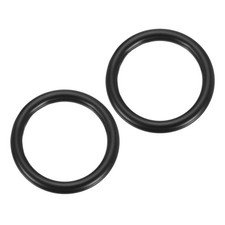 1.6" Metal O Ring, 2Pcs Seamless 304 Stainless Steel Rings Black 5mm x 40mm