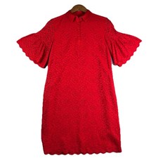 Banana Republic Lace Flutter Mini Shift Side Pockets Dress Size Small Romantic