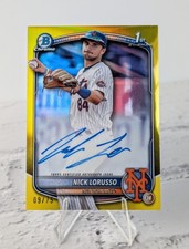 Nick LoRusso 2025 Bowman Chrome 1st Auto Yellow Refractor /75 | CPA-NL | Mets 📈