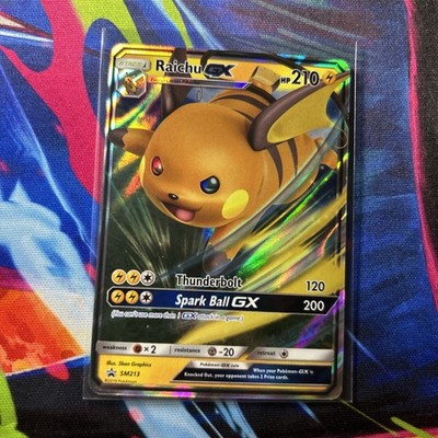 🔥Pokemon TCG Raichu GX Full Art SM213 Black Star Promo NM | eBay