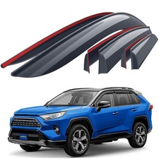 Goodyear Shatterproof Window Deflectors for Toyota RAV4 2019-2025, Tape-on Ra...