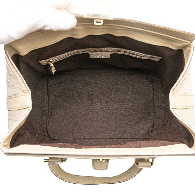 Gucci Guccissima Leather Handbag Beige Women's Used Authentic thumbnail 8