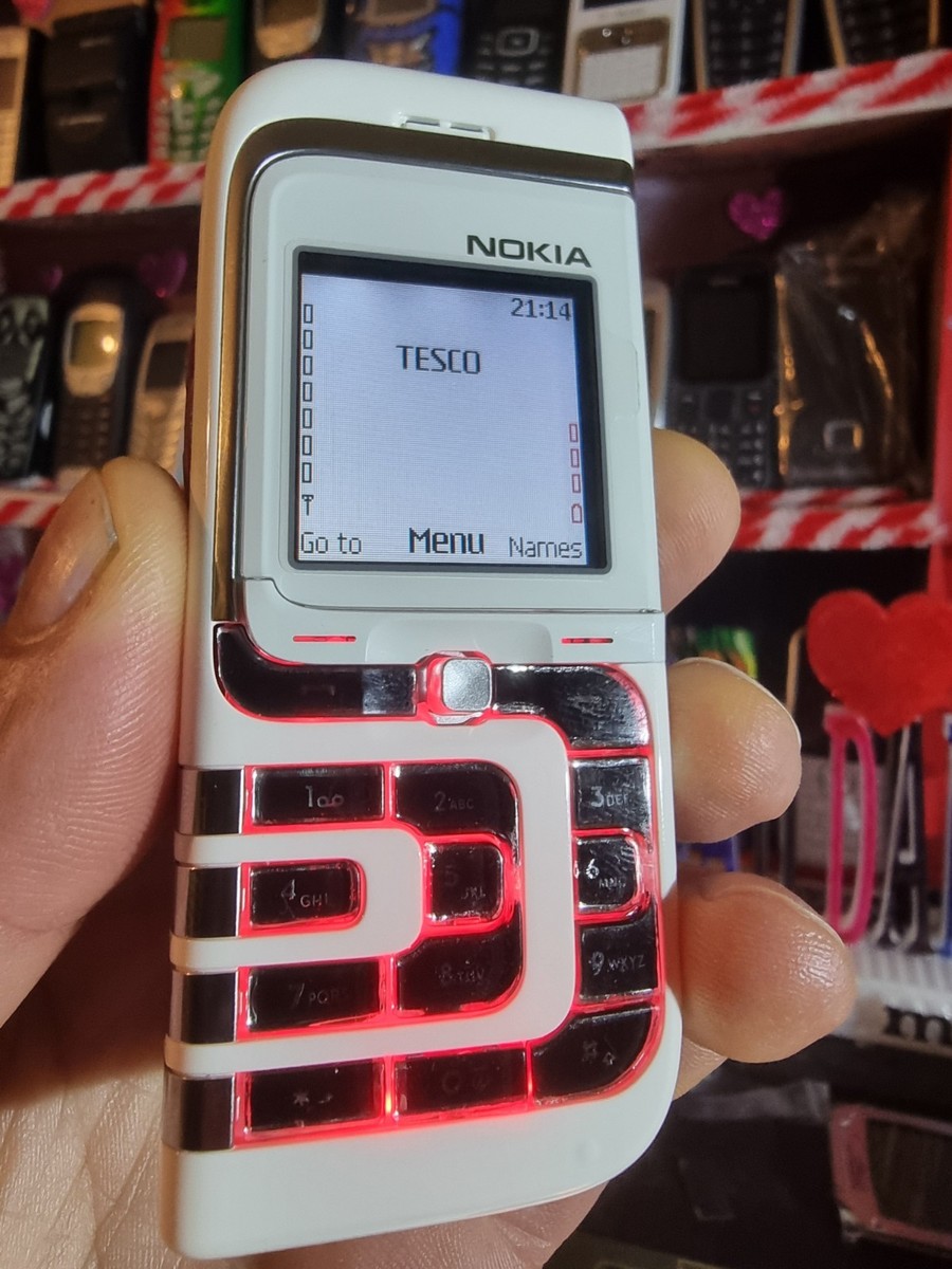 【珍品／希少】Nokia 7260 ホワイト/レッド Super Rare Nokia 7260 Mobile Phone Unlocked Very Rare Retro White