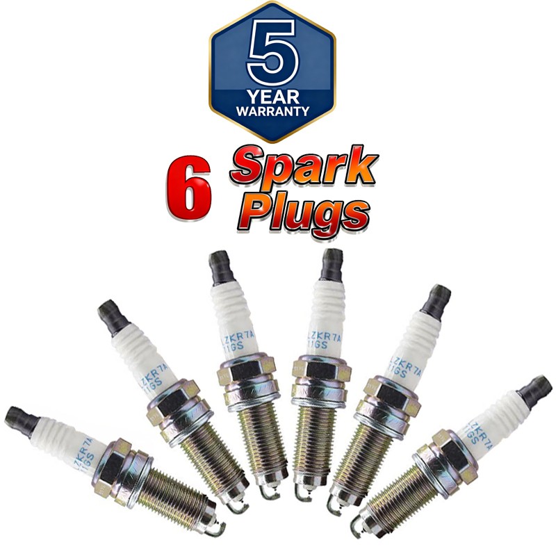 6PCS NEW NGK SPARK PLUGS LASER IRIDIUM DILZKR7B11GS 95710 For Honda Accord Acura