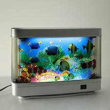 Frutiger Aero Fish Lamp Aquarium Lamp, Fake Fish Tank Office Desk Decor