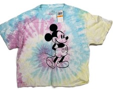 Disney Junior's Mickey Mouse Cotton T-Shirt Pastel Tie-Dyed Size S NWT