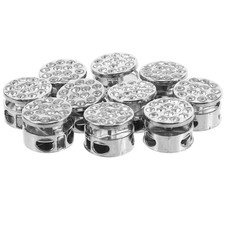 10 Pcs Toggle Clasp Double Hole Cord Locks Fastener Ends Stopper