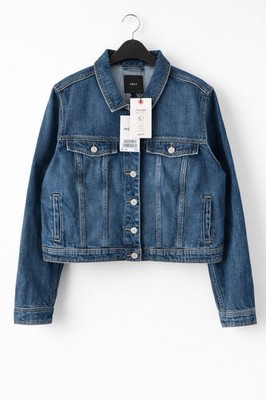 EX Chain Store dunkelblau Denim volle Brust Trucker Baumwolle Jacke 10-20 UVP £38