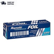 Commercial-Grade Aluminum Foil Roll 1000 Sq Ft with Built-In Cutter for Kitchens