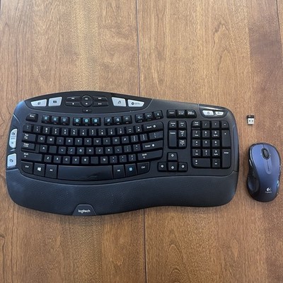 Logitech MK550 Wireless Wave Keyboard K350 & M510 Mouse Combo with USB Dongle